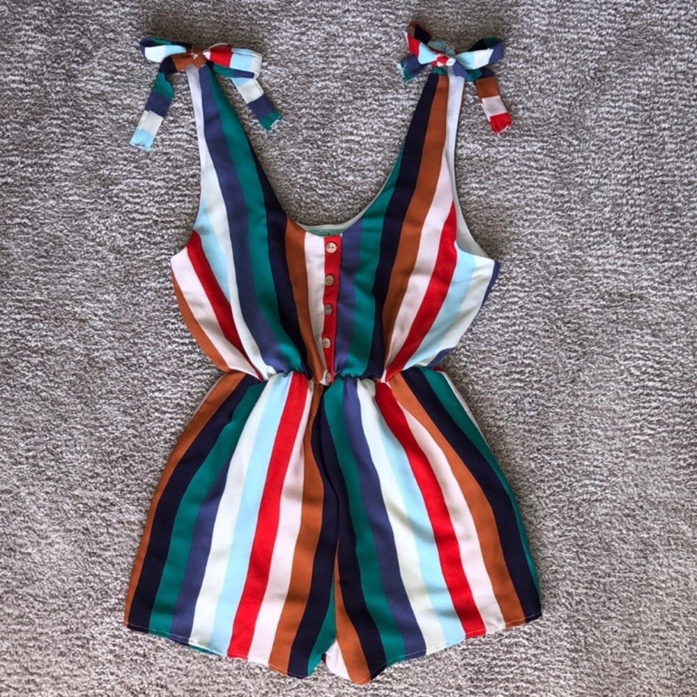 NWT Karlie Catamaran Stripe Romper Rumor Boutique